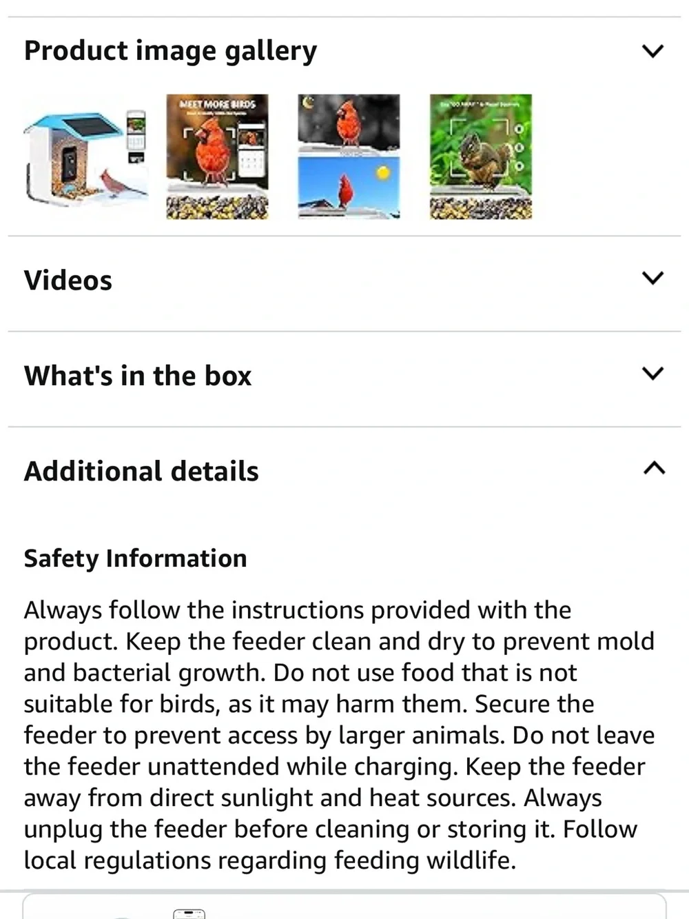 Remote Control Camera Bird Feeder – Blue/White Roof